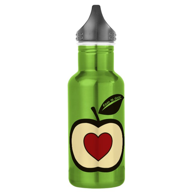 Apple-Logo-Lebensmittel wachsen Edelstahlflasche (Links)