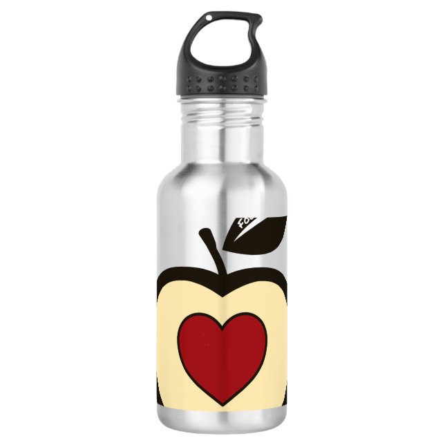 Apple-Logo-Lebensmittel wachsen Edelstahlflasche (Vorderseite)