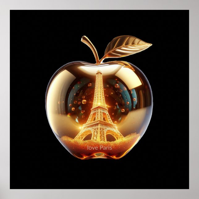 Apple Love Paris Poster (Vorne)
