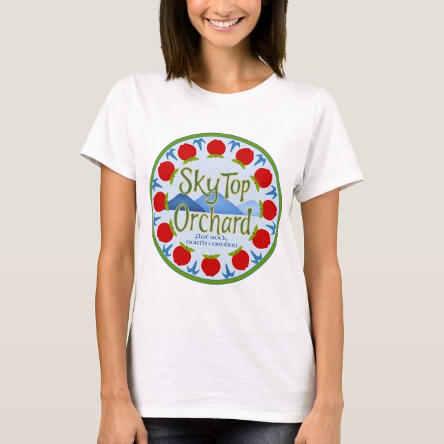 Apple-Mandala - Blau T-Shirt (Vorderseite)