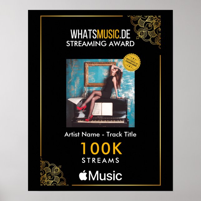 Apple Music Streaming Award Poster (Vorne)