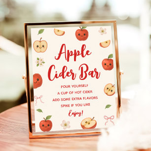 Apple My Eye Baby Shower Apfelwein Bar Poster