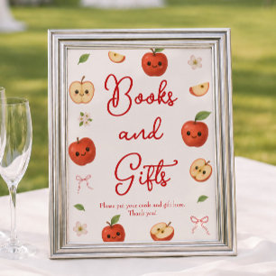 Apple My Eye Baby Shower Books & Gifts Poster
