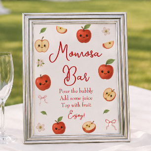 Apple My Eye Baby Shower Momosa Bar Poster