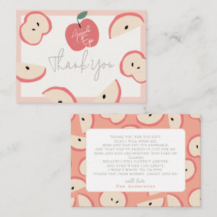 Apple my Eye Pink Girl Baby Shower Danke Mitteilungskarte