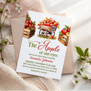 Apple of My Eye Herbst-Marktkorb-Baby-Party Einladung