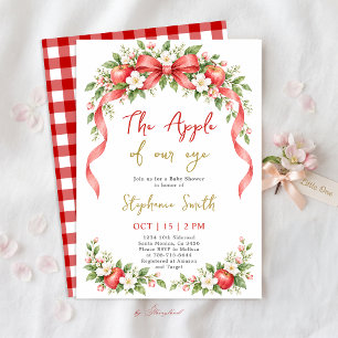 Apple of Our Eye Baby Shower Einladung