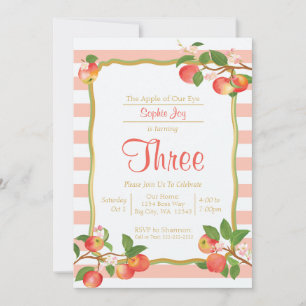 Apple of Our Eye Birthday Einladung