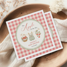 Apple of Our Eye Clothesline Gingham Babyparty