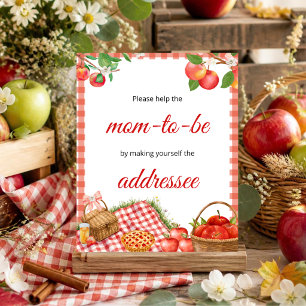 Apple of Our Eye Fall Baby Envelope Station Poster