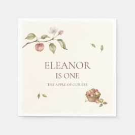 Apple Of Our Eye First Birthday Napkins Serviette