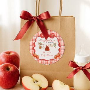 Apple of Our Eye Mädchen Wäscheleine Baby Shower Runder Aufkleber
