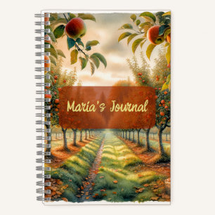 Apple-Orchard-Notebook mit Namen Notizbuch