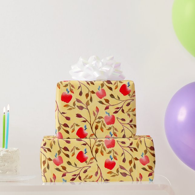 Apple Orchard Red Geschenkpapier (Partygeschenke)
