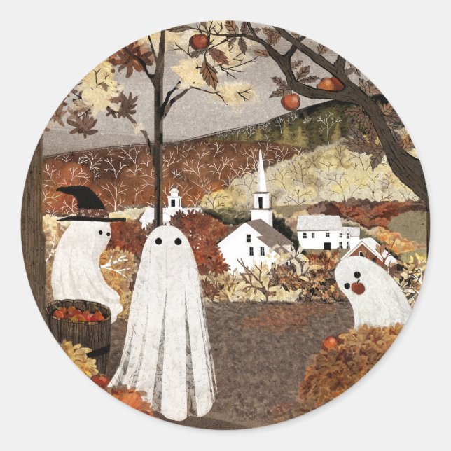 Apple Orchard Runder Aufkleber (Vorderseite)