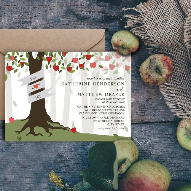 Apple Orchard Rustikale Hochzeit Einladung (Von Creator hochgeladen)