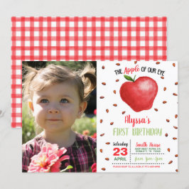 Apple Our Eye Birthday Einladung w/Foto