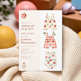 Apple Our Eye moderne Aquarell Babydusche Einladung