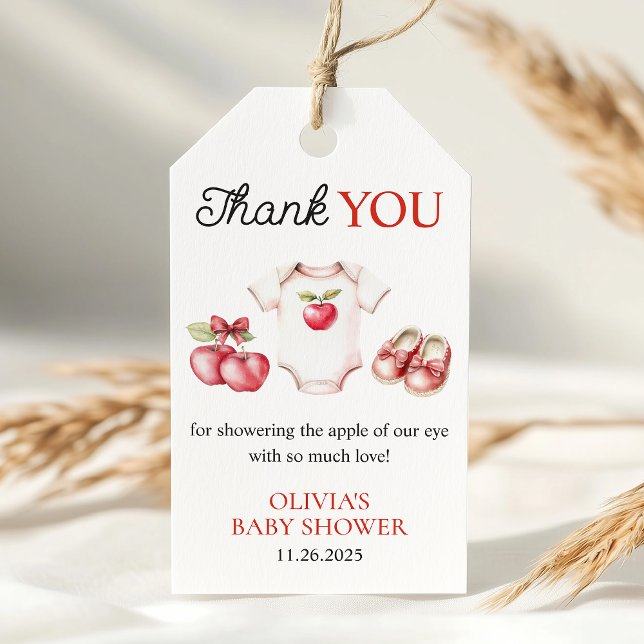 Apple Our Eye Orchard Harvest Baby Shower Gefallen Geschenkanhänger (Von Creator hochgeladen)