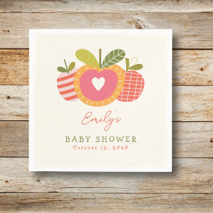 Apple Our Eye Whimsical Niedlich Baby Shower Serviette