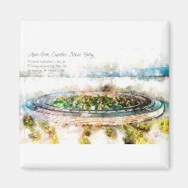 Apple Park Aquarell Magnet