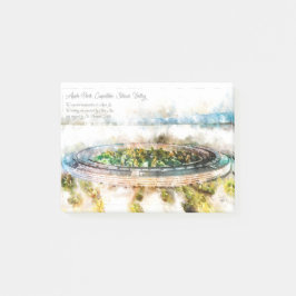 Apple Park Aquarell Post-it Klebezettel
