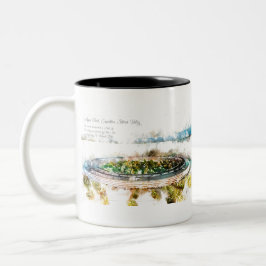 Apple Park Aquarell Zweifarbige Tasse