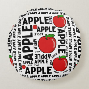 APPLE PATTERN RUNDES KISSEN