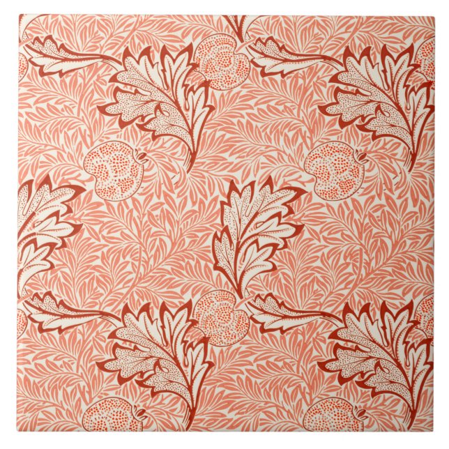 Apple Pattern (von William Morris) Fliese (Vorderseite)