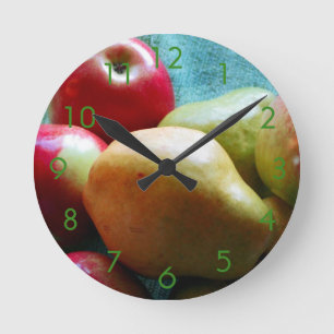 Apple Pear Delight Wall Clock Runde Wanduhr