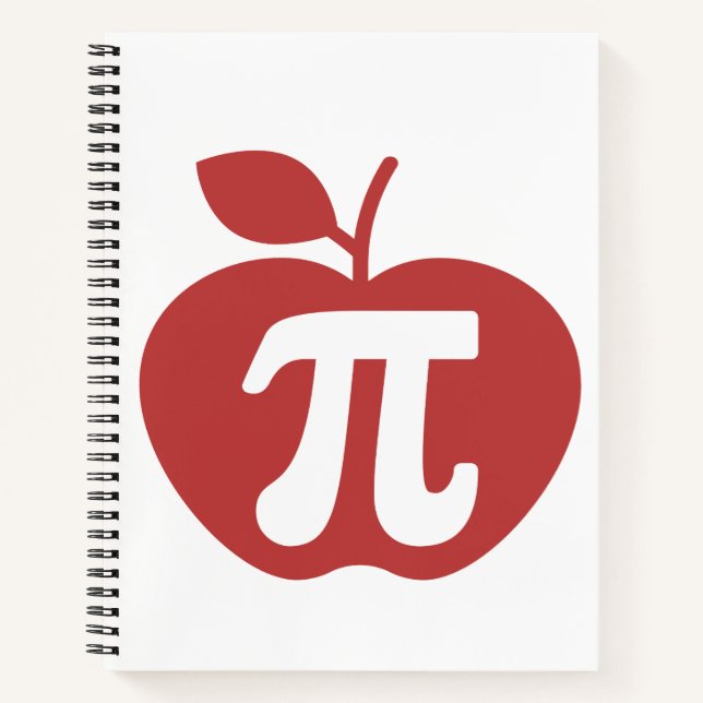 Apple Pi 3.14 Math Pi Day Notizbuch (Vorderseite)