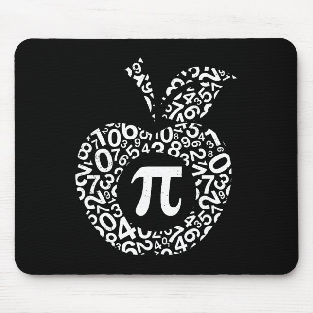 Apple Pi Algebra Sign Math Funny Pi Day Geschenk Mousepad (Vorne)