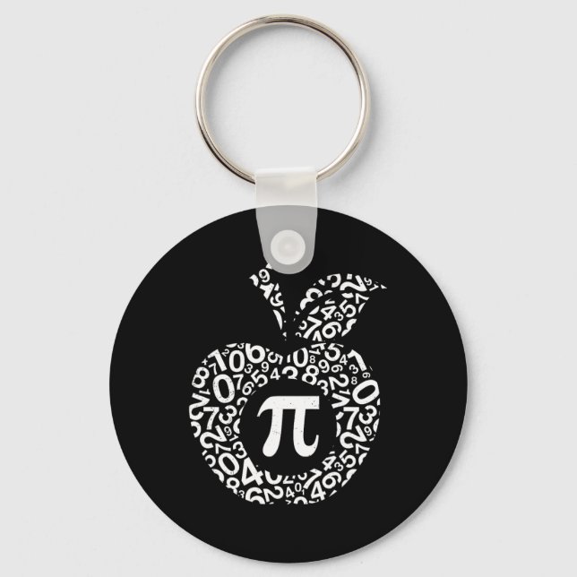 Apple Pi Algebra Sign Math Funny Pi Day Geschenk Schlüsselanhänger (Vorderseite)