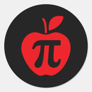 Apple Pi Day Shirt Runder Aufkleber