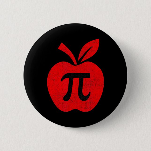 Apple Pi Day T-Shirt Math Lehrer Pi Mathe Kids Button (Vorderseite)