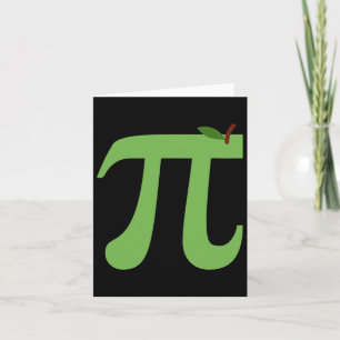 Apple Pi Funny Math Pi Day Pie Joke für Mathe Lieb Karte