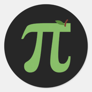 Apple Pi Funny Math Pi Day Pie Joke für Mathe Lieb Runder Aufkleber