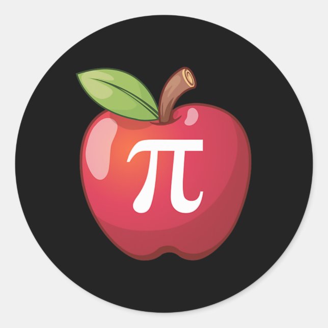 Apple Pi - Math Lovers' Mathematiklehrer Pi Day Runder Aufkleber (Vorderseite)