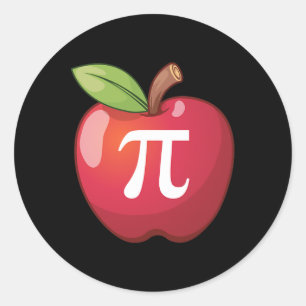 Apple Pi - Math Lovers' Mathematiklehrer Pi Day Runder Aufkleber