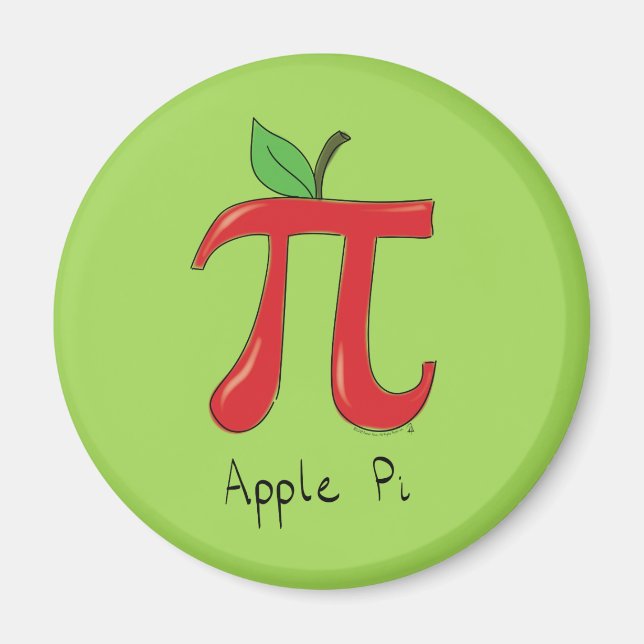 Apple Pi Niedlich Mah Pi Day Magnet (Vorne)