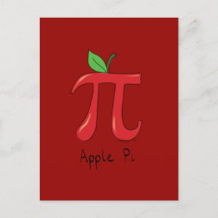 Apple Pi Niedlich Mathematik Pi Tag Postkarte
