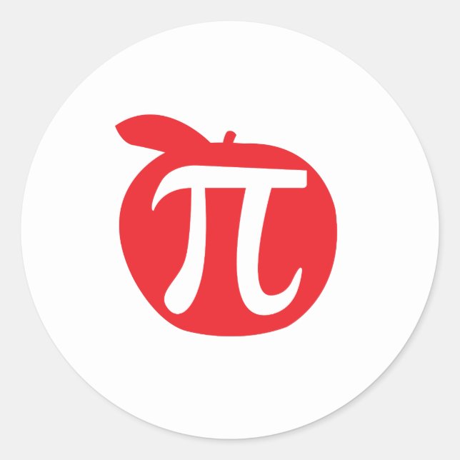 Apple Pi Runder Aufkleber (Vorderseite)