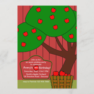 Apple Picking Fun Einladung