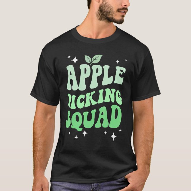 Apple Picking Squad Green Apple Season Family Farm T-Shirt (Vorderseite)