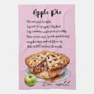 Apple Pie Backrezeptur Geschirrtuch