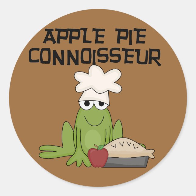 Apple Pie Connoisseur Tshirts und Geschenke Runder Aufkleber (Vorderseite)