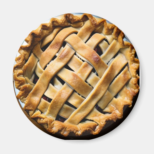 Apple Pie Crust realistisch Magnet (Vorne)