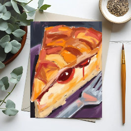 Apple Pie Erntedank Watercolor Feiertagspostkarte