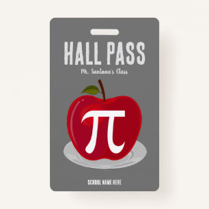 Apple Pie Hall Pass Abzeichen Ausweis