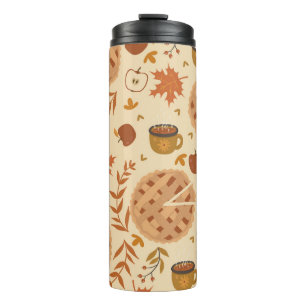 Apple Pie Herbst: Vintage Grafik Thermosbecher